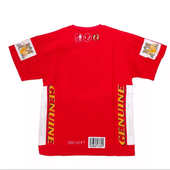 Moschino Budweiser Logo monogram printed tee shirt NWT - Picture 2 of 6